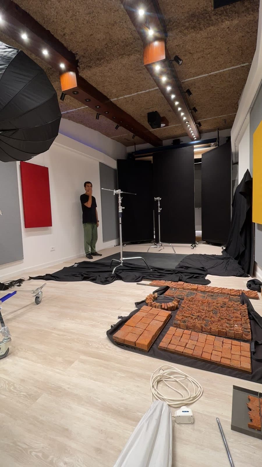 The set built to film the works
