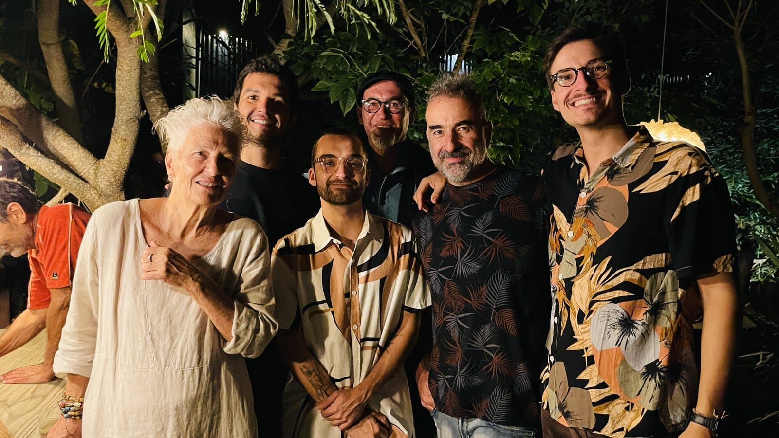 The crew with Heloísa Crocco at the opening