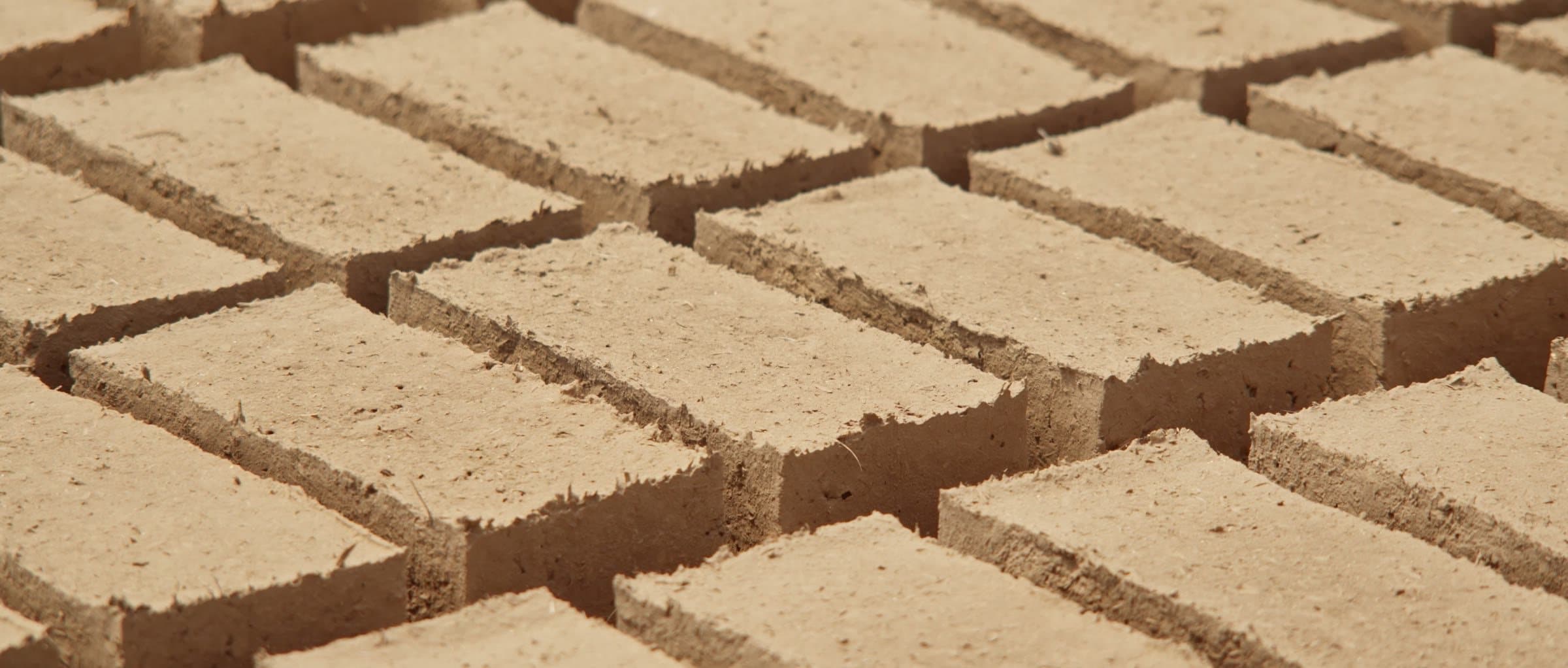Bricks drying in the sun
