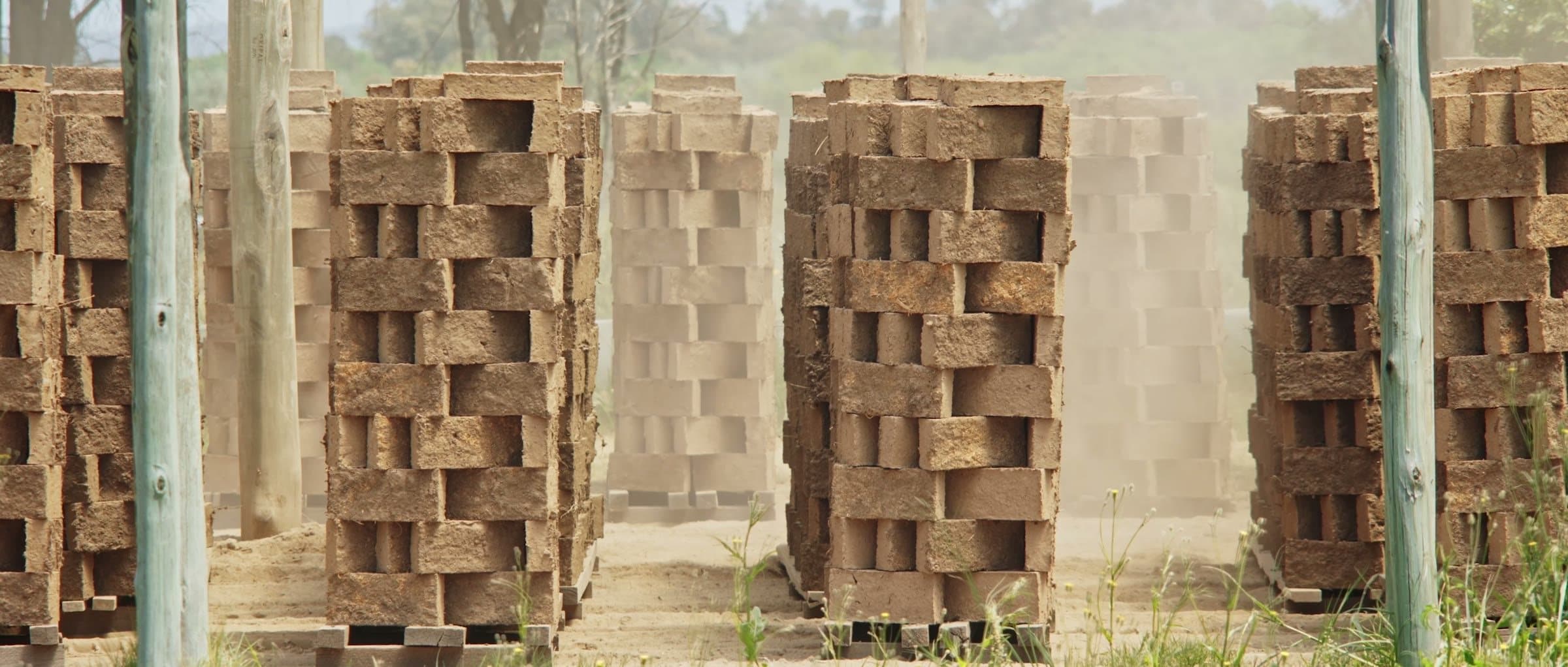 Towers of bricks at the brickworks