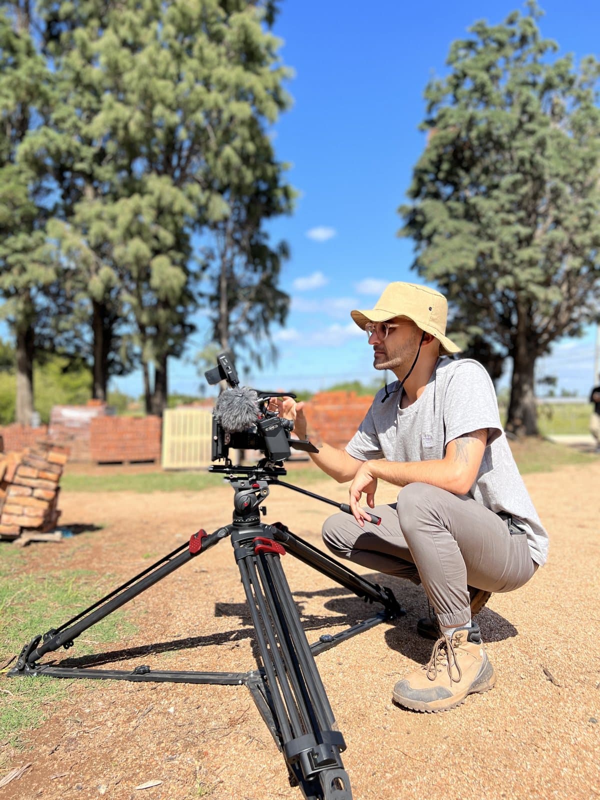 Shooting close to the ground at the brickworks