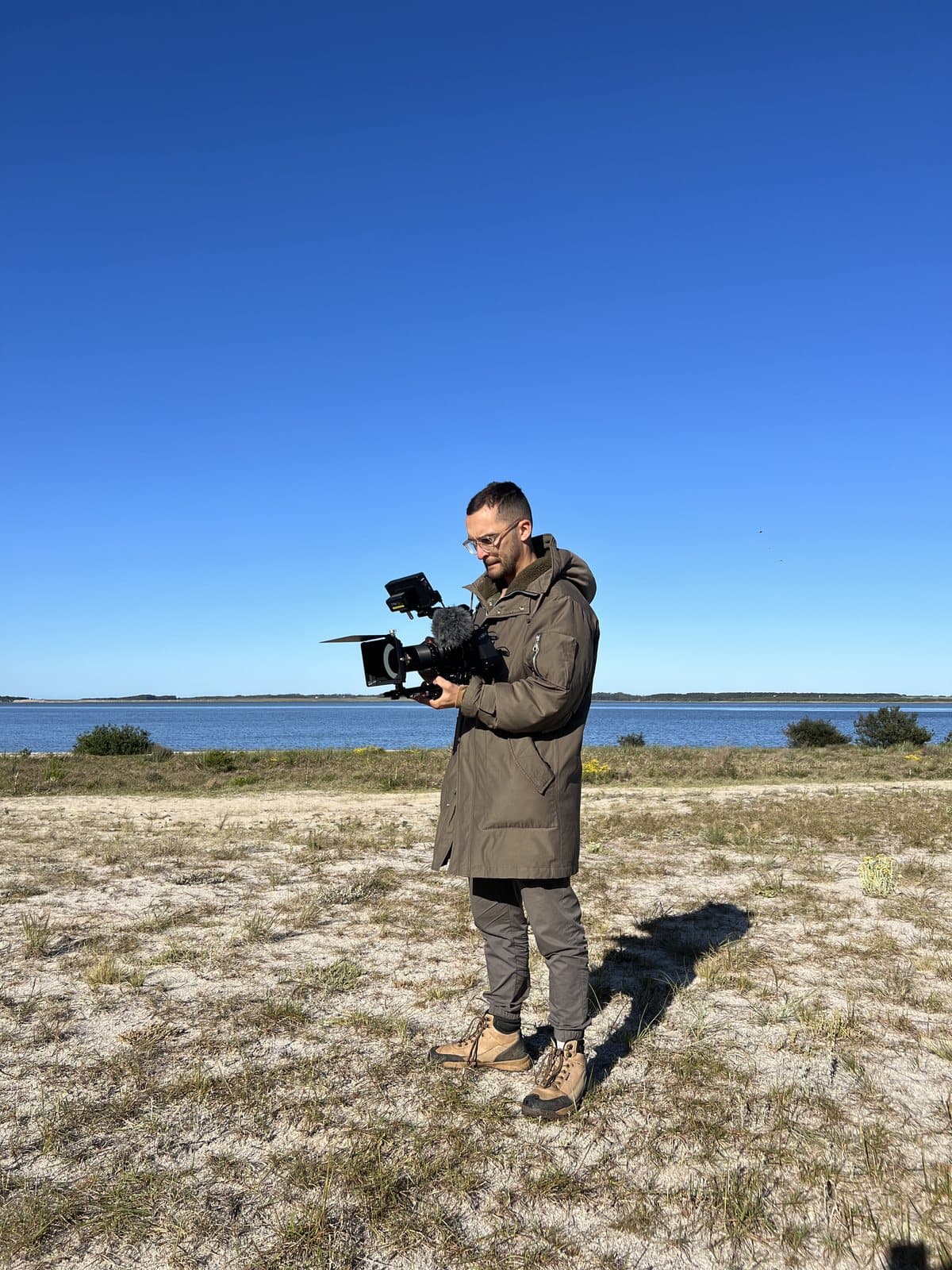 Shooting by the sea