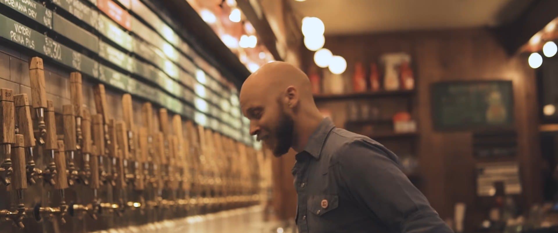 A bar with its beer taps
