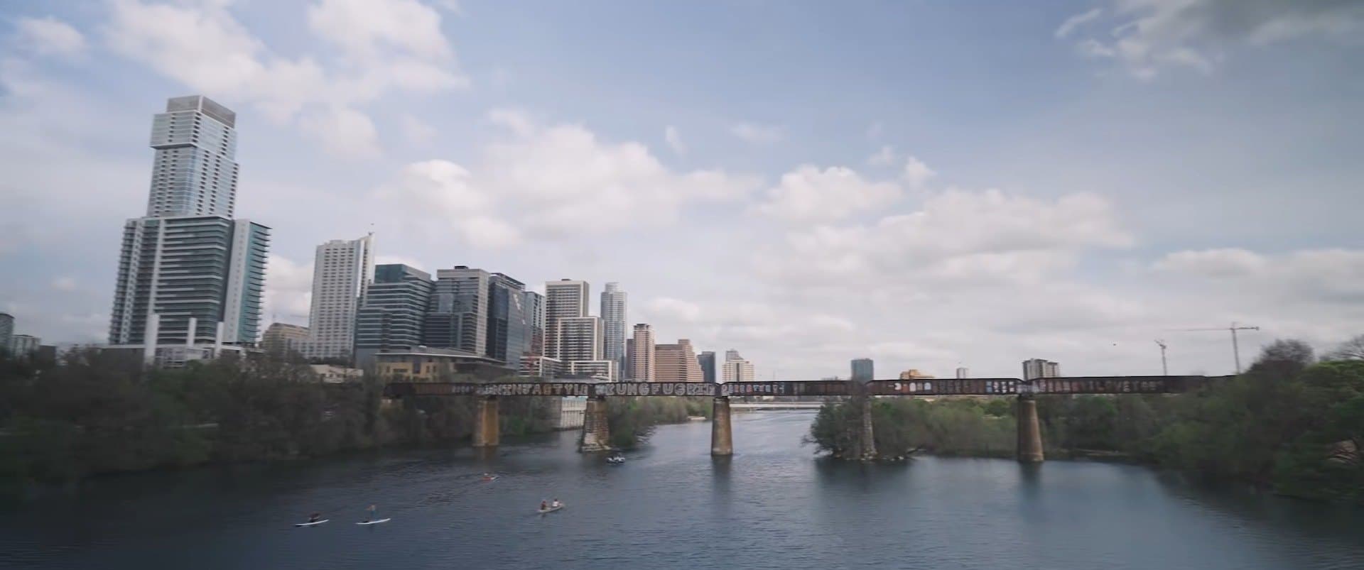 The river and the Austin skyline