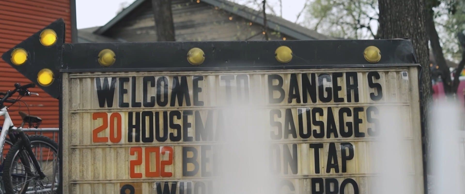 The Banger's welcome sign