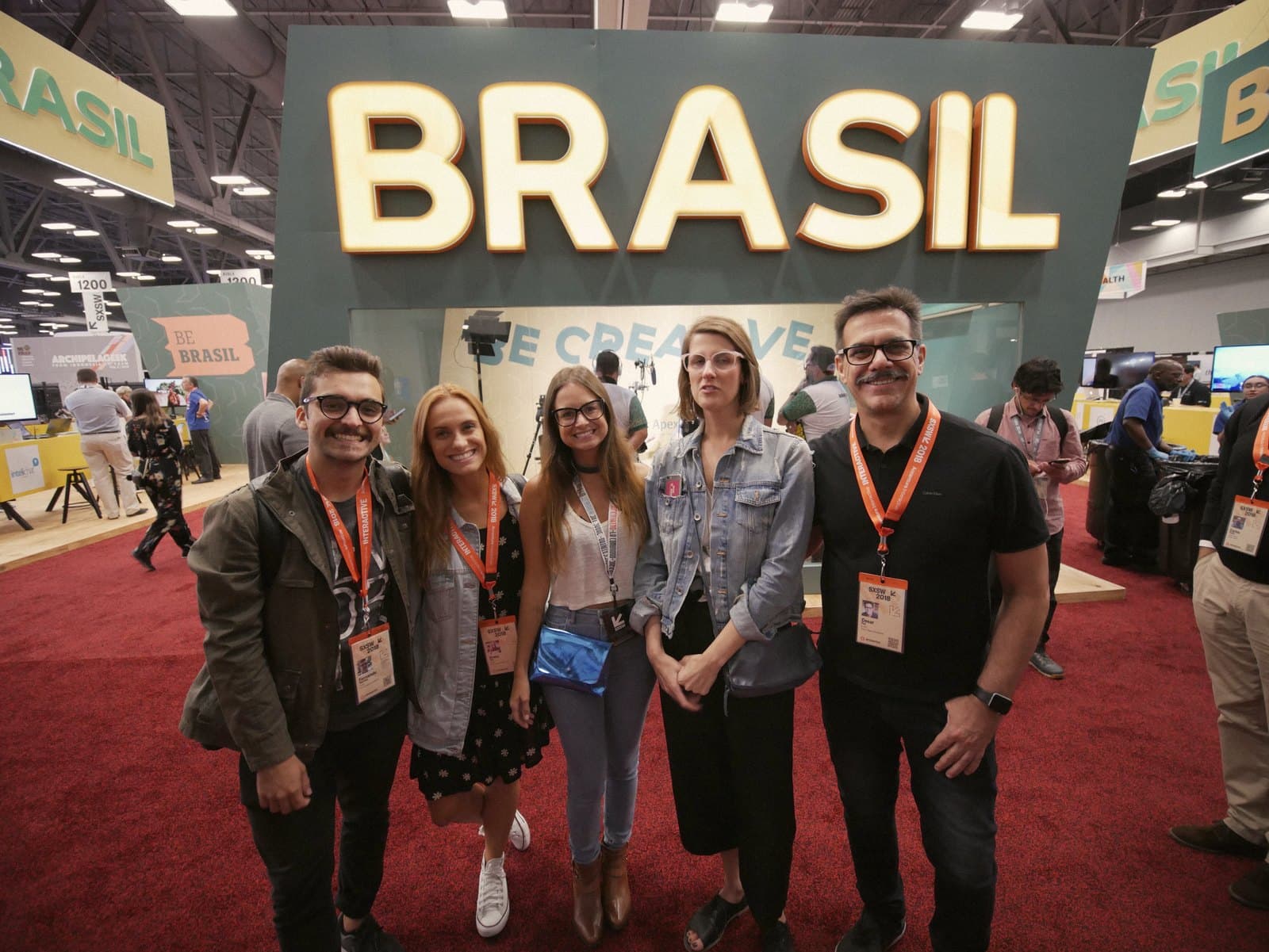The group at the Brazil pavilion